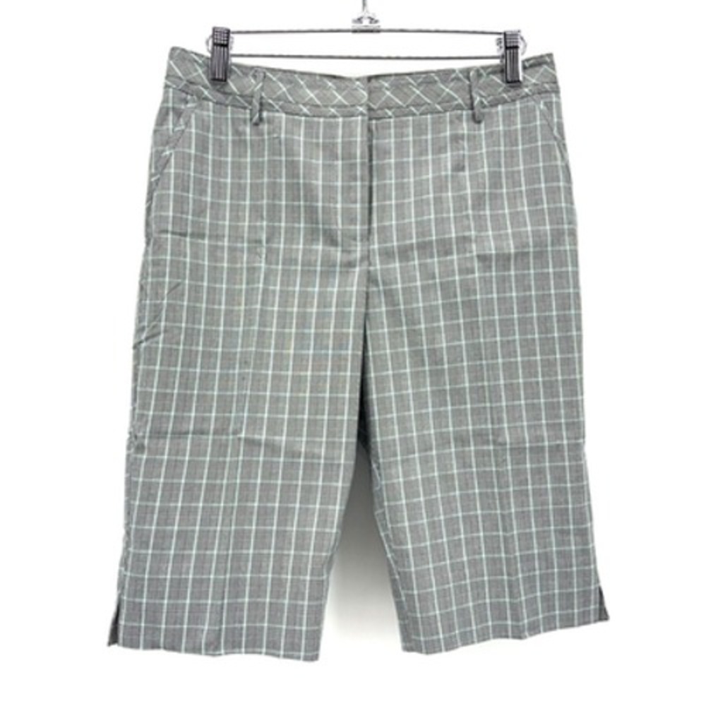 Cutter Buck Golf Shorts‎ DryTech Mint Plaid Size 4 Quick Dry Walk Pickleball NWT